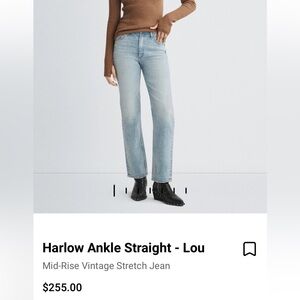 Rag & Bone Harlow Ankle Straight Jean
